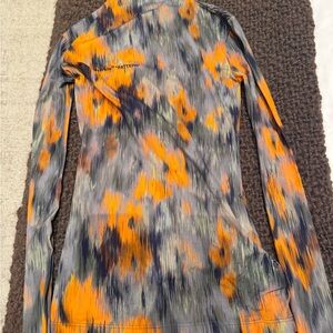 New With Tags Off-White Vibrant Patterned Turtleneck Top